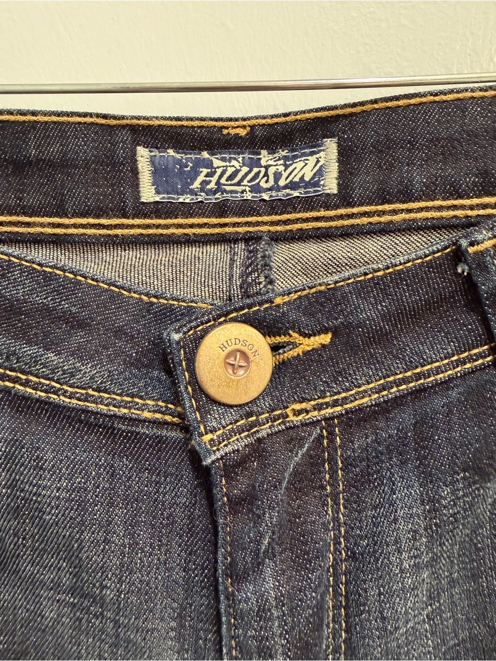 Hudson Jeans Collin Flap Pocket Straight Leg in Dark Wash Mid Rise 31 Tall Long - Picture 6 of 11